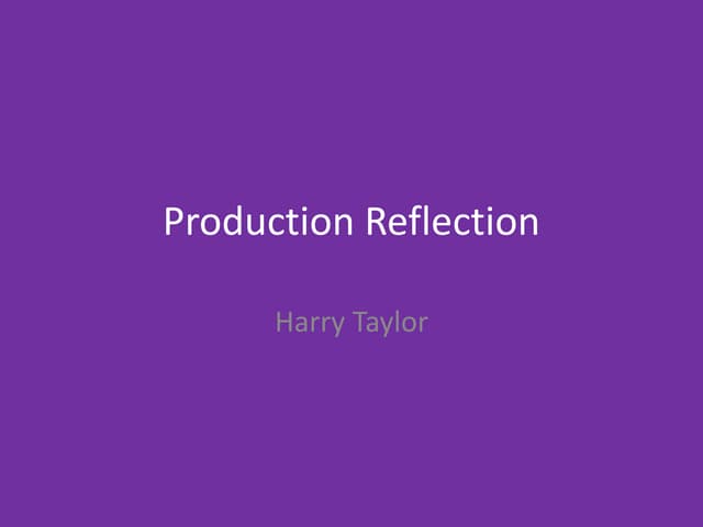 7. Production Reflection