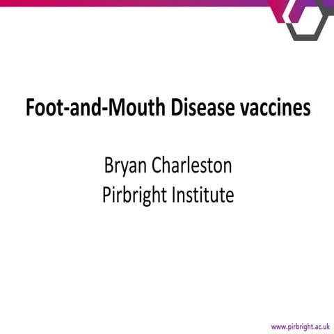 Foot-and -Mouth Disease vaccines (B. Charleston)