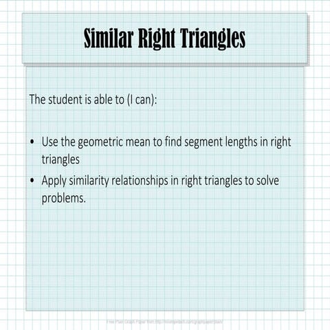 7.5 Similar Right Triangles