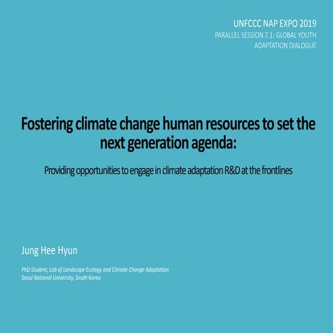 7.1.3 Global Youth Adaptation Dialogues 