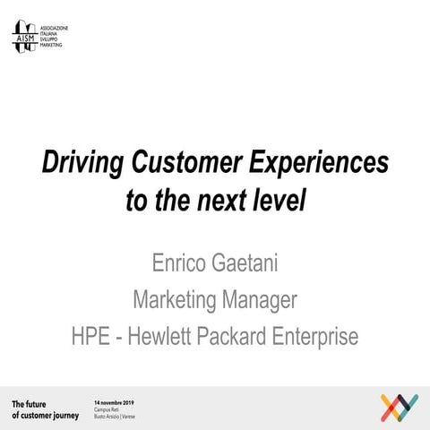 Congresso AISM 2019 - Driving Customer Experiences to the next level