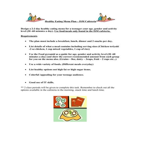 7  1 healthy menu plan assignmen