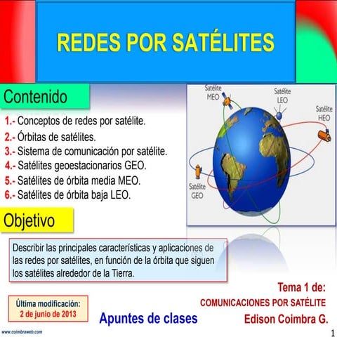 7.1 Redes por satélites   