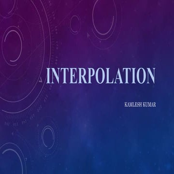 Remote Sensing: Interppolation