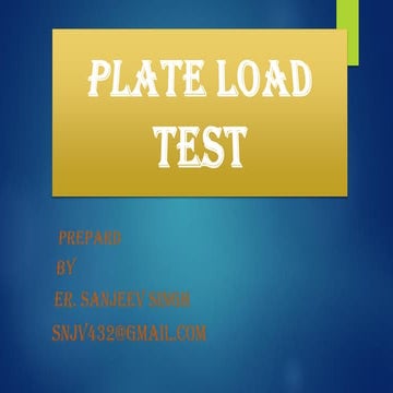 Plate load test