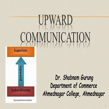 UPWARD COMMUNICATION