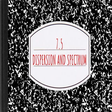 7.5-dispersion and spectrum