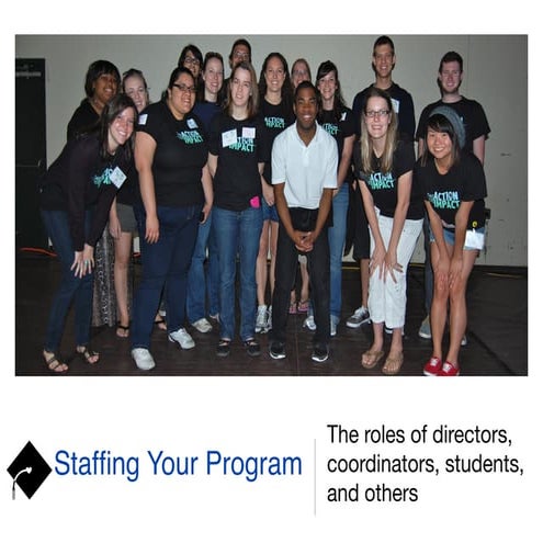 Staffing Your Program: 2016 Bonner New Directors Meeting