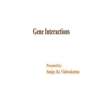 Gene interactions