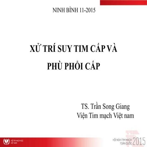Cập nhật chẩn đoán và điều trị Suy tim cấp 2023 | PPTX