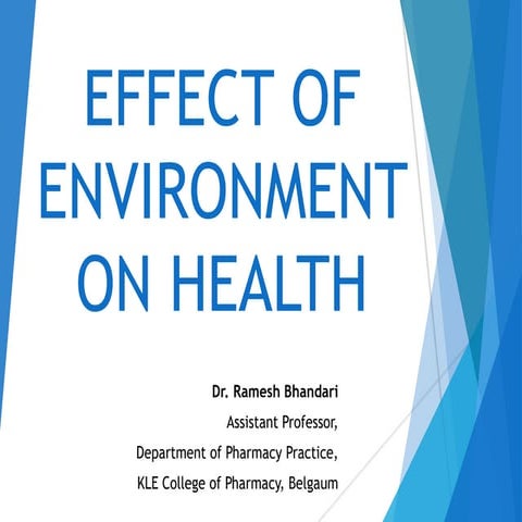 Effect of environment on health