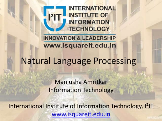 Understanding Natural Language Processing Ppt Understanding Natural Language Processing Ppt