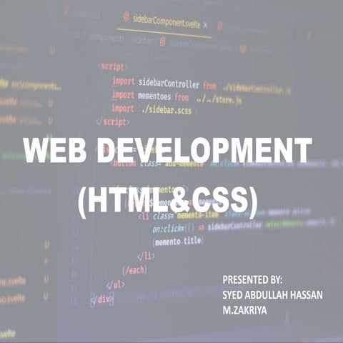 Html and css presentation | PPT