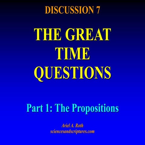 7. the great time questions, part 1