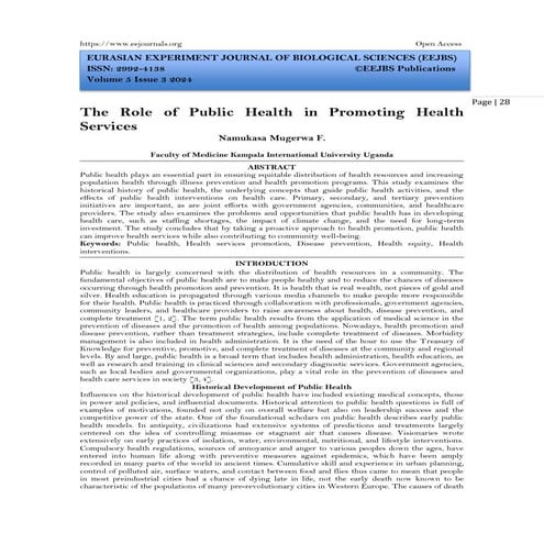 The Impact of Urbanization on Public Health (www.kiu.ac.ug) | PDF