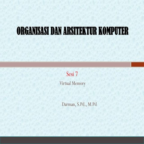 organisasi dan arsitektur komputer| Virtual memory