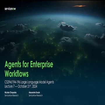 Agents for Enterprise Workflows - Berkeley LLM AI Agents MOOC