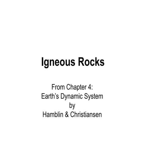 Basic of Igneous Rocks in geology   .ppt