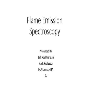 Flame Emission Spectroscopy(Instrumental analysis)