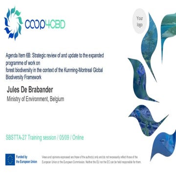 CO-OP4CBD Presentation Forest Biodiversity and Agenda Item 6B