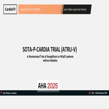 Estudio SOTA-P-CARDIA AHA 2025 Nueva Orleans