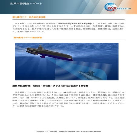 潜水艦用ソナー―グローバル市場シェアとランキング、全体の売上と需要予測、2025～2031