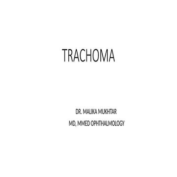 Trochoma , definition , Etiology and treatment.PDF