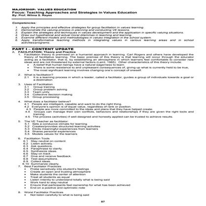 Values Integration in Various Discipline | PPTX