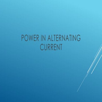 Alternating Current | PPTX