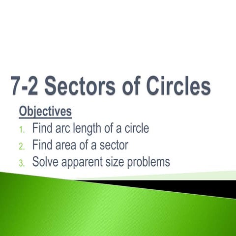 7 2 sectors of circles
