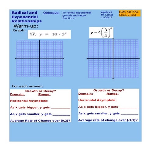 7 6 evaluating and graphing exponential functions | PDF