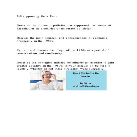 7-8 supporting facts Each.Describe the domestic policies that | DOCX