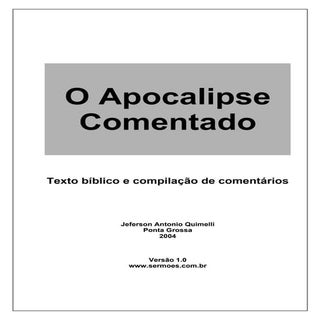 Apocalipse - Comentários de Lições