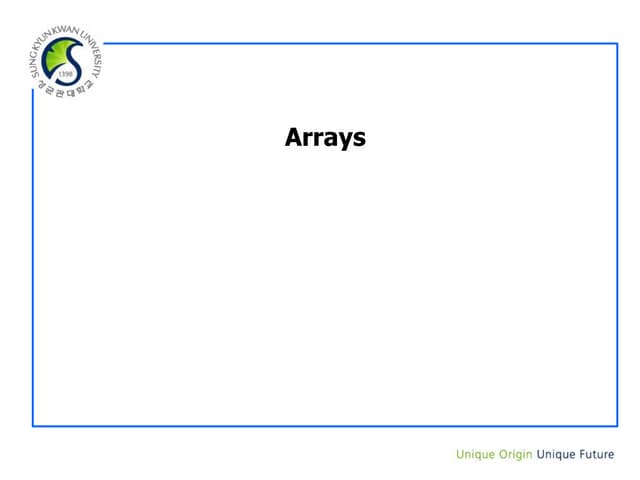 7. arrays | PPT