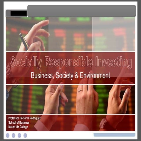 Socially Responsible Investing