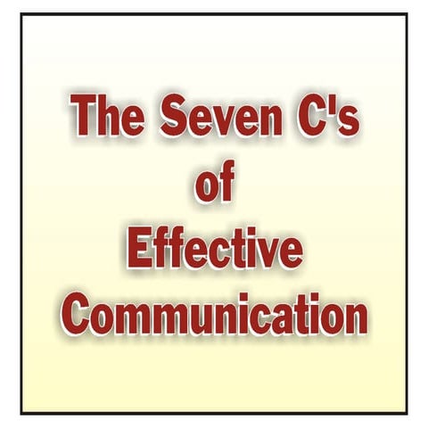 7 Cs Effective Communication | PPT
