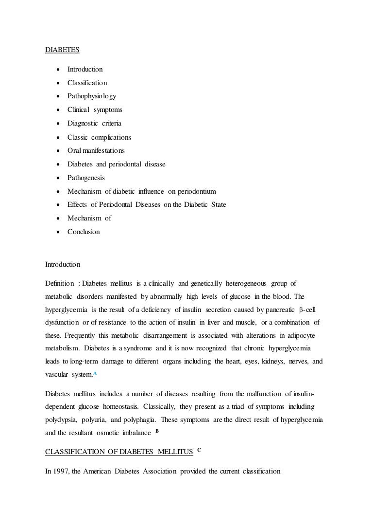diabetes essay conclusion
