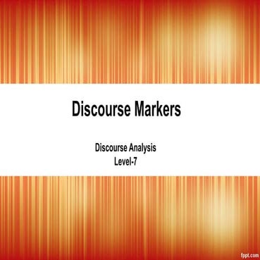Discourse markers