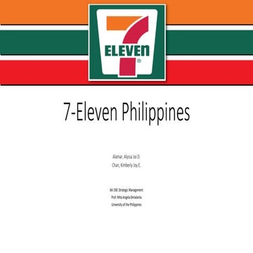 7-Eleven Philippines SPACE Matrix, BCG Matrix, Product Positioning Map