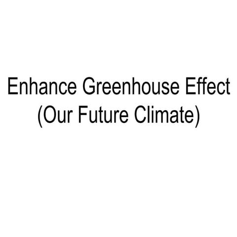 7 Enhance Greenhouse Effect