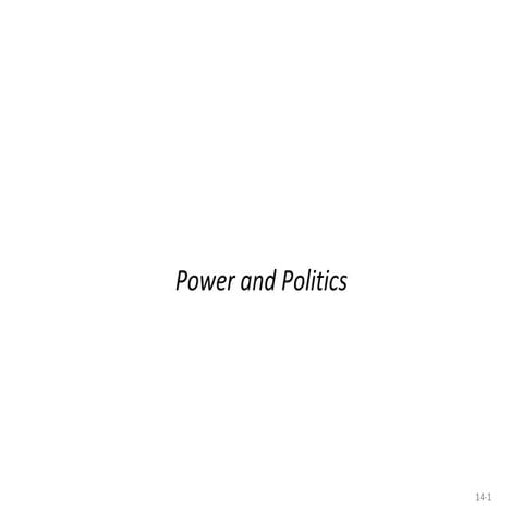 7  Power and politics