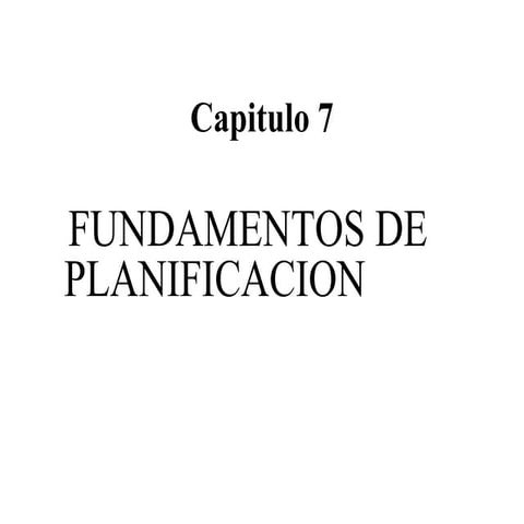 7 Fundamentos De PlanificacióN | PPT