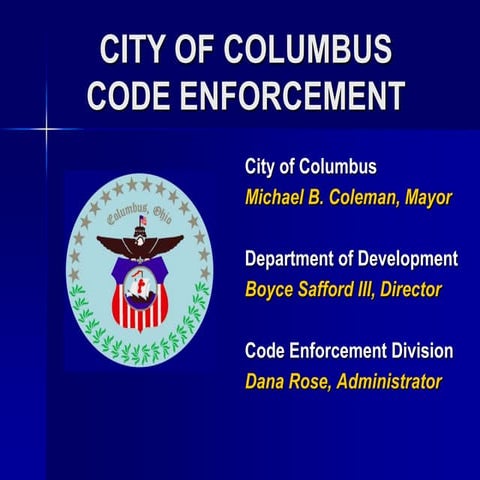 7 City of Columbus Code Enforcement | PPT