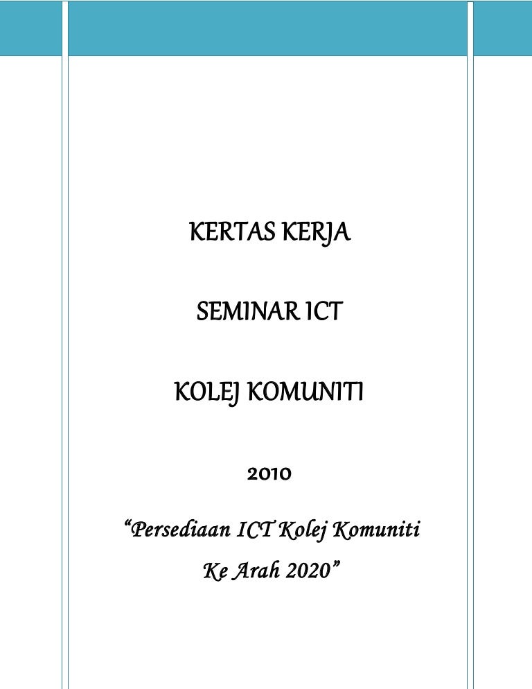 Kertas Kerja Seminar Ict Jpkk 2010