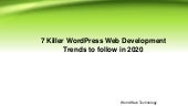 7 Killer WordPress Web Development Trends to follow in 2020