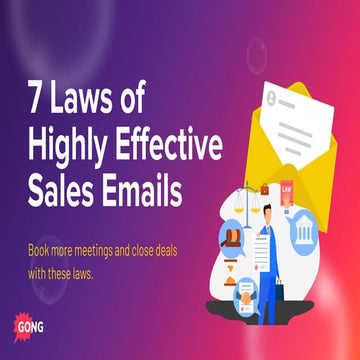  Les 7 lois des e-mails de vente très efficaces - Webinar
