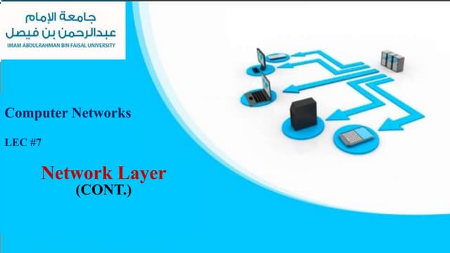 7-Lect_7 .pptxNetwork Layer. Addressing Subnetting Mask (default and subnet) ...