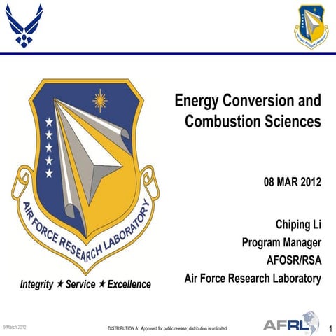 Li - Energy Conversion and Combustion Sciences - Spring Review 2012