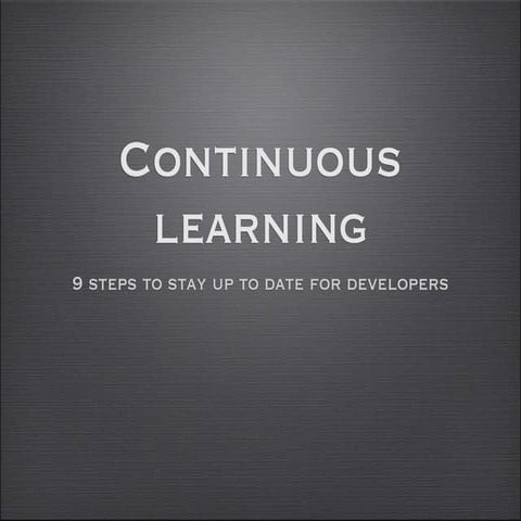 Continuous Learning by Constantine Nicolaou
