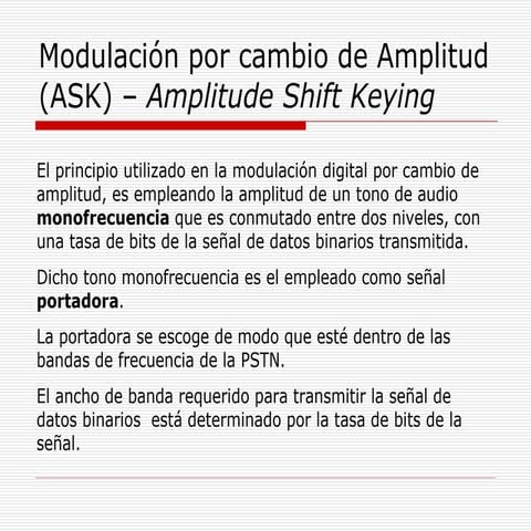 La modulación por desplazamiento de fase o PSK (Phase Shift Keying) | PPTX